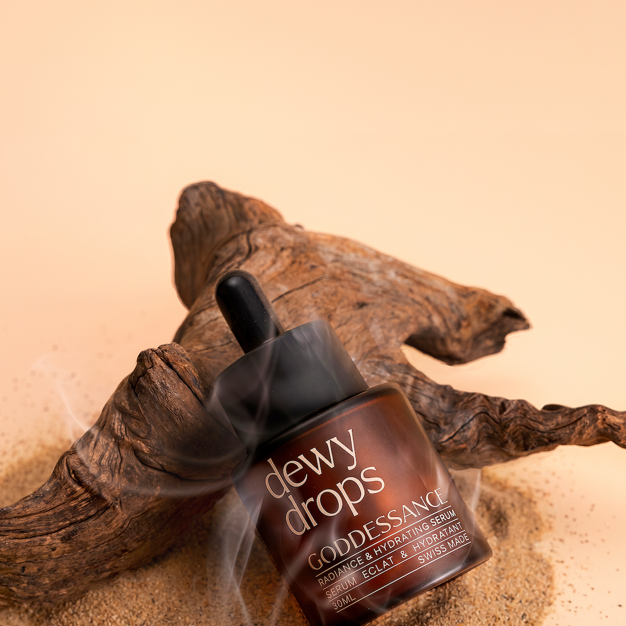 Dewy Drops Hydrating Serum bottle, Goddessance