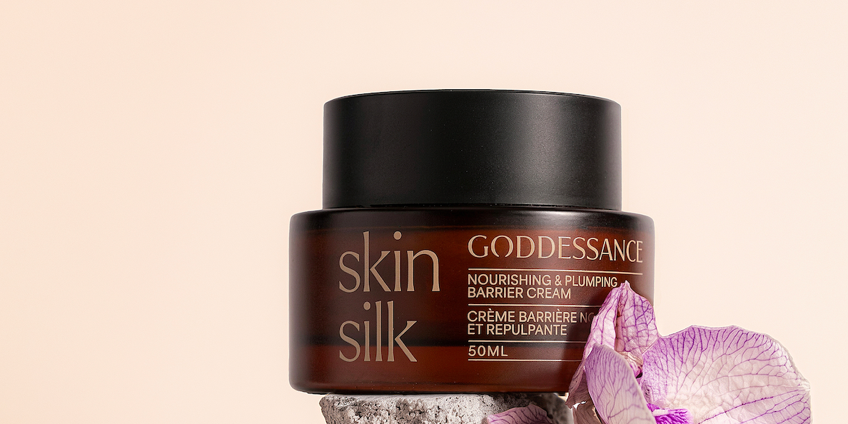 Skin Silk Barrier Cream jar, Goddessance moisturizer for dry and reactive skin