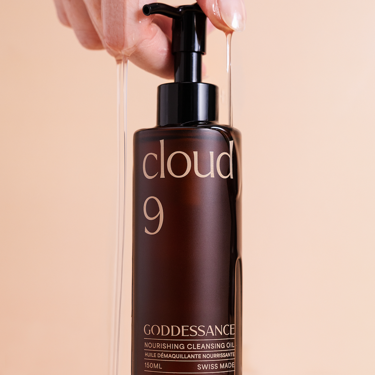 Cloud 9 Nourishing Cleansing Oil bottle, Goddessance facial cleansing oil for sensitive skin
