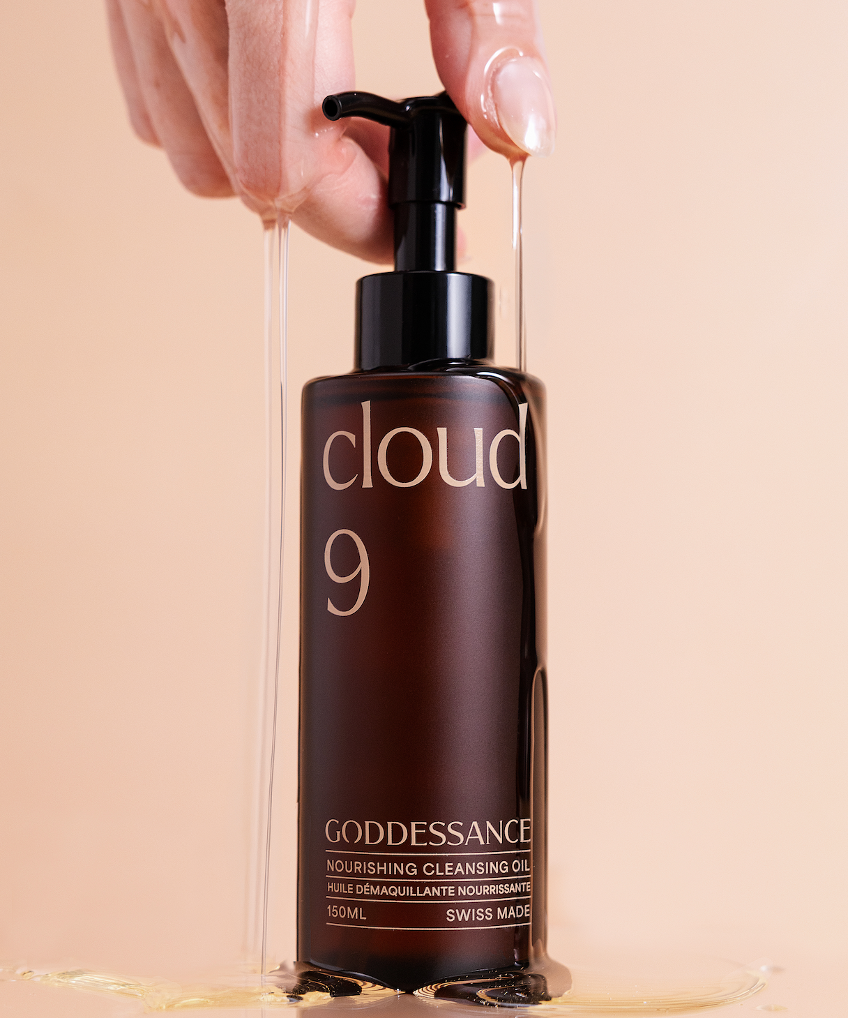 Cloud 9 Nourishing Cleansing Oil bottle, Goddessance facial cleansing oil for sensitive skin