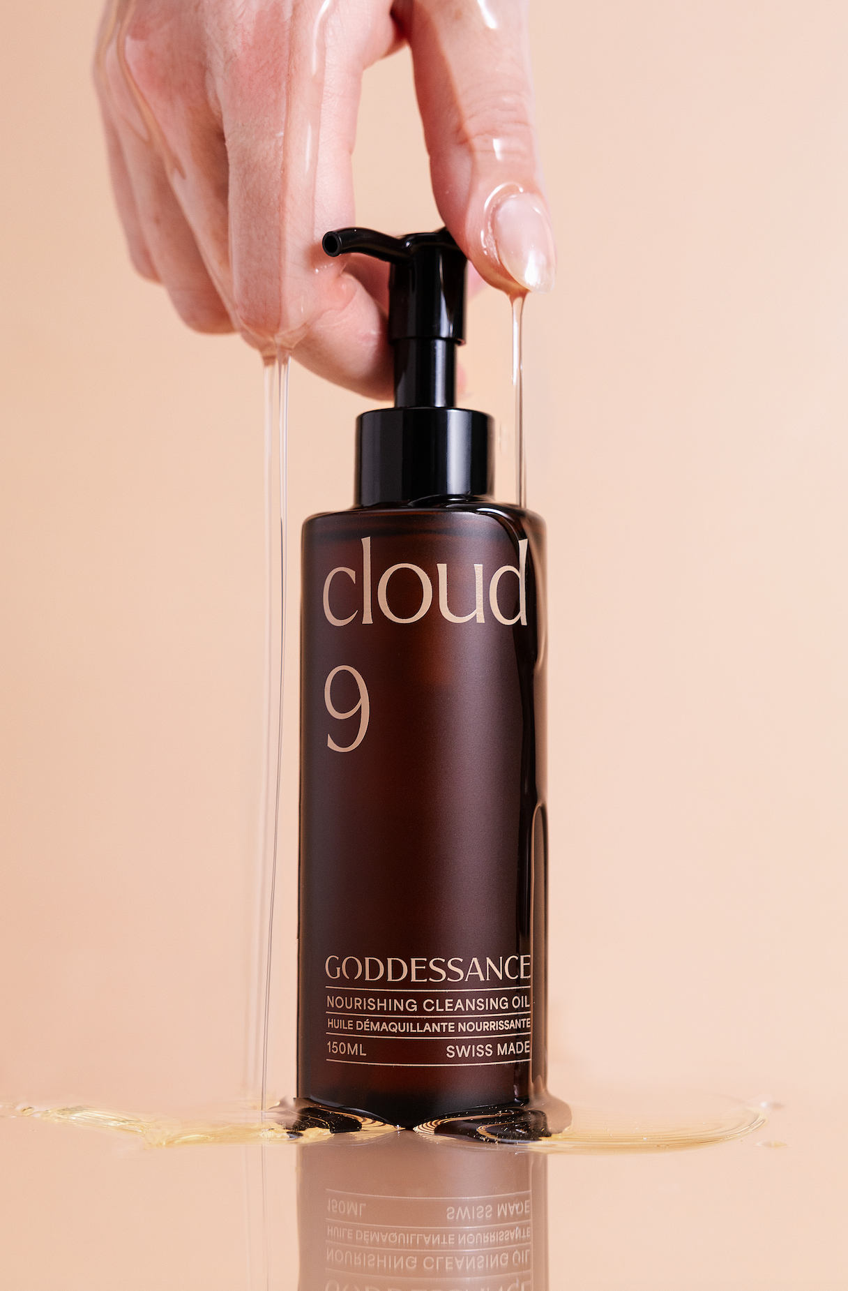 Cloud 9 Nourishing Cleansing Oil bottle, Goddessance facial cleansing oil for sensitive skin