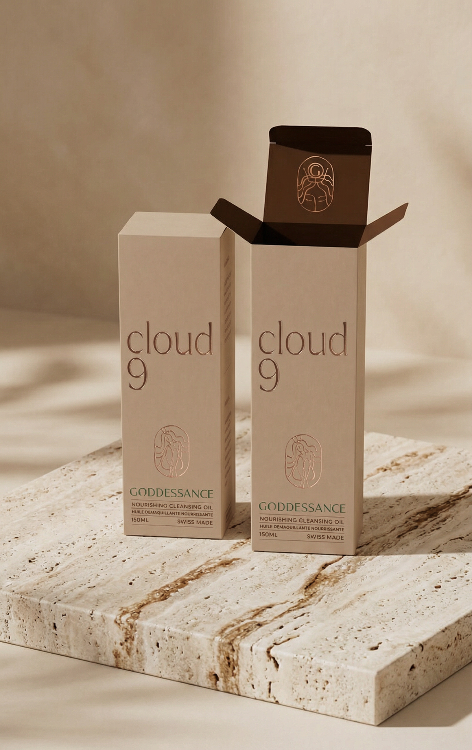 Cloud 9 cleansing oil packaging detail